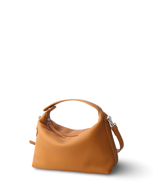 Boston Layer Cowhide One Shoulder Lunch Box Bag