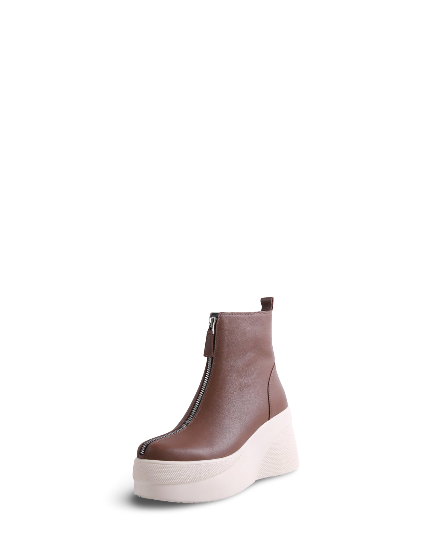 Short Boots Leather All-match Wedge Heel