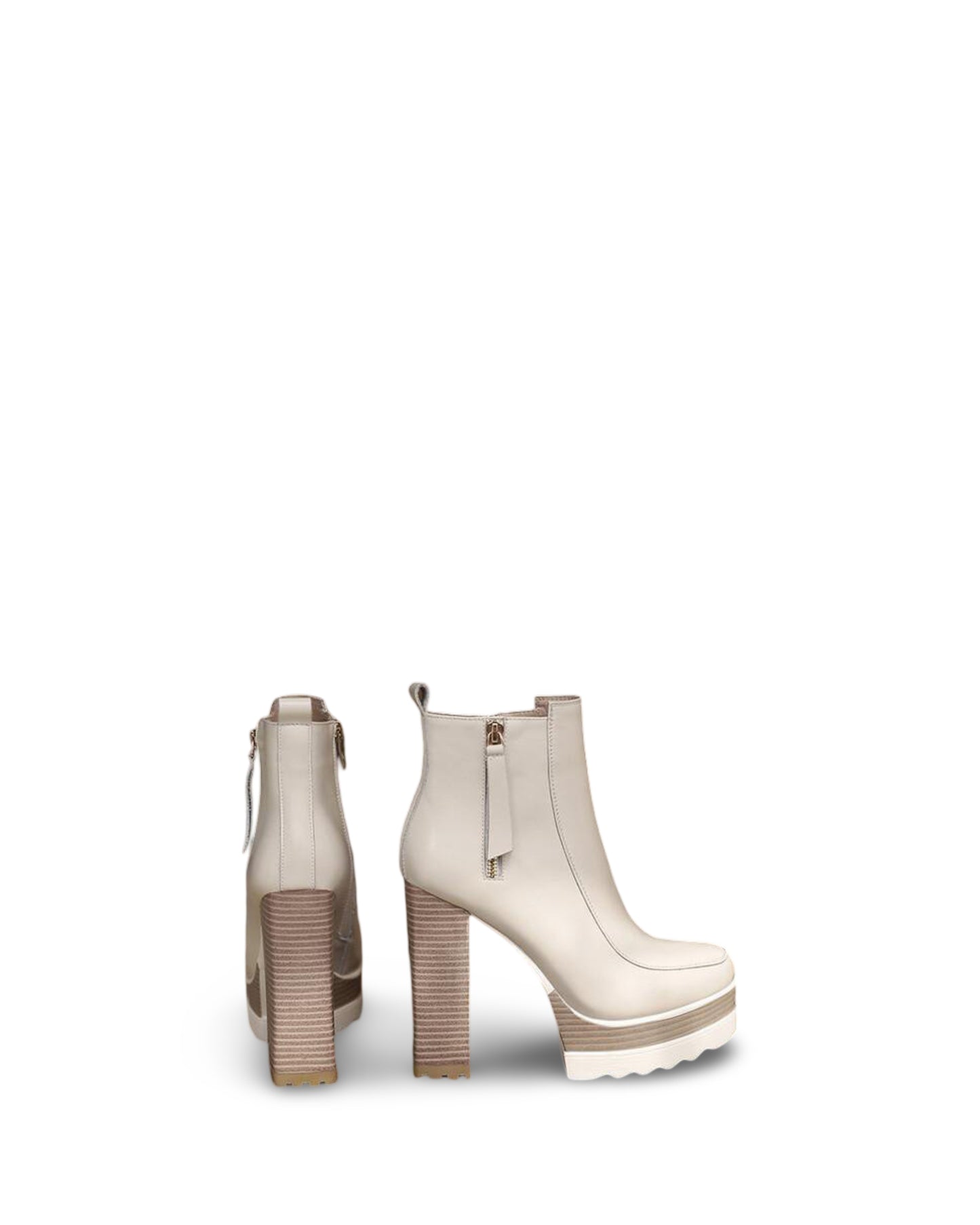 Commuter Round Toe Platform Chunky High Heel Ankle Boots