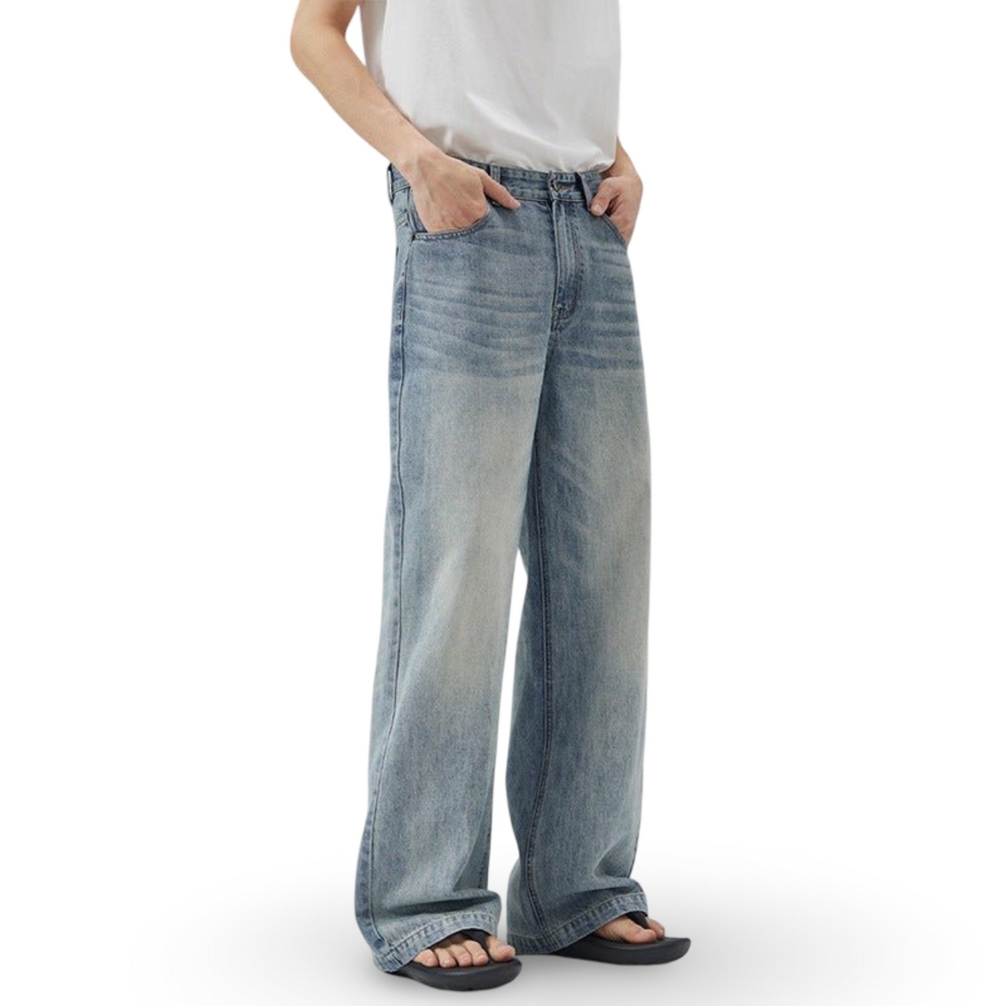 New Light Blue Washed Jeans For Men