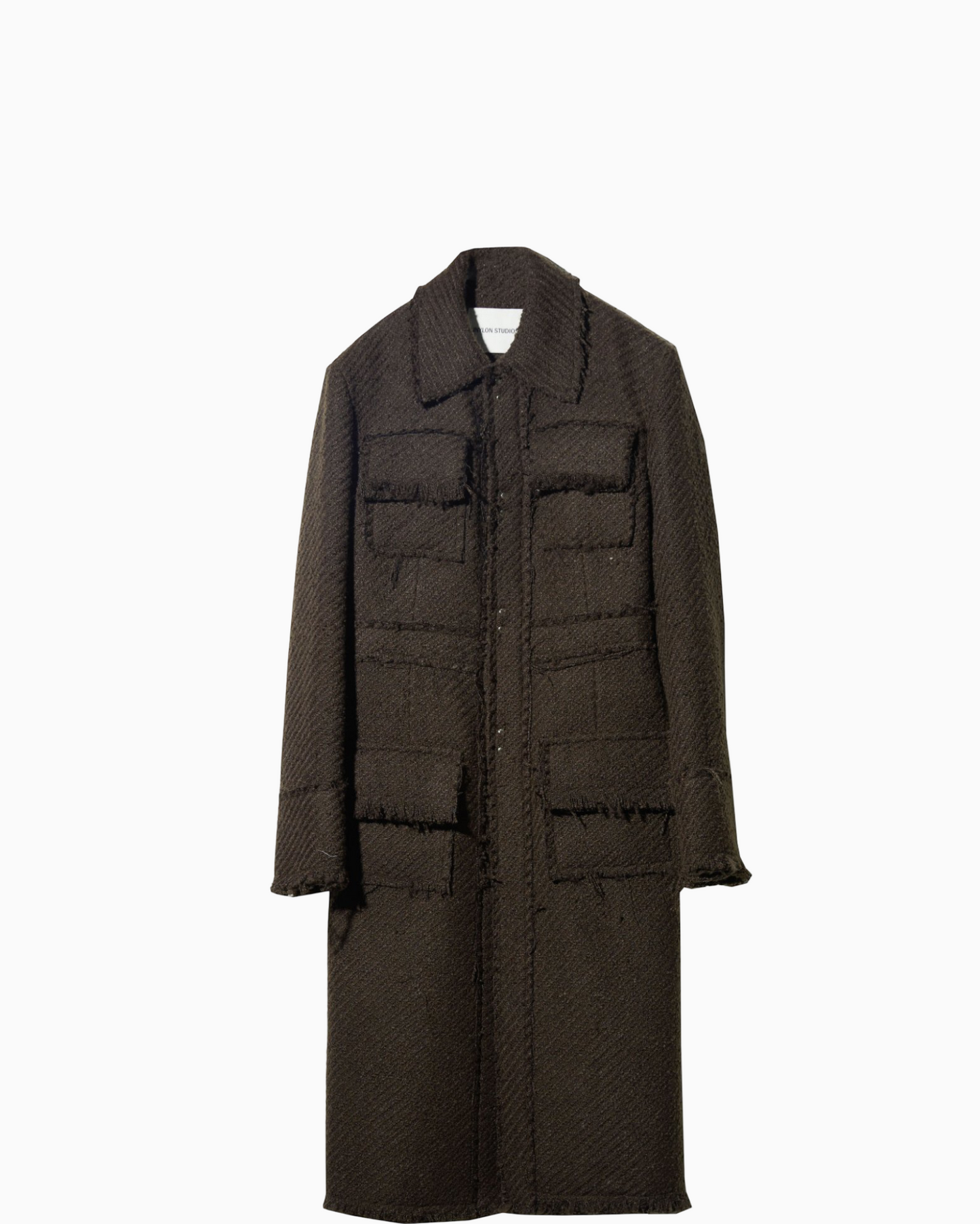 Fringe Damage Wandering Artist Long Woolen Coat