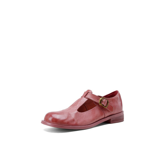 Handcrafted Full-Grain Leather T-Strap Shoe