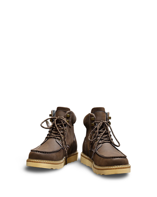 Men's British Casual Trend Fashion High-top Genuine Leather Workwear Boots