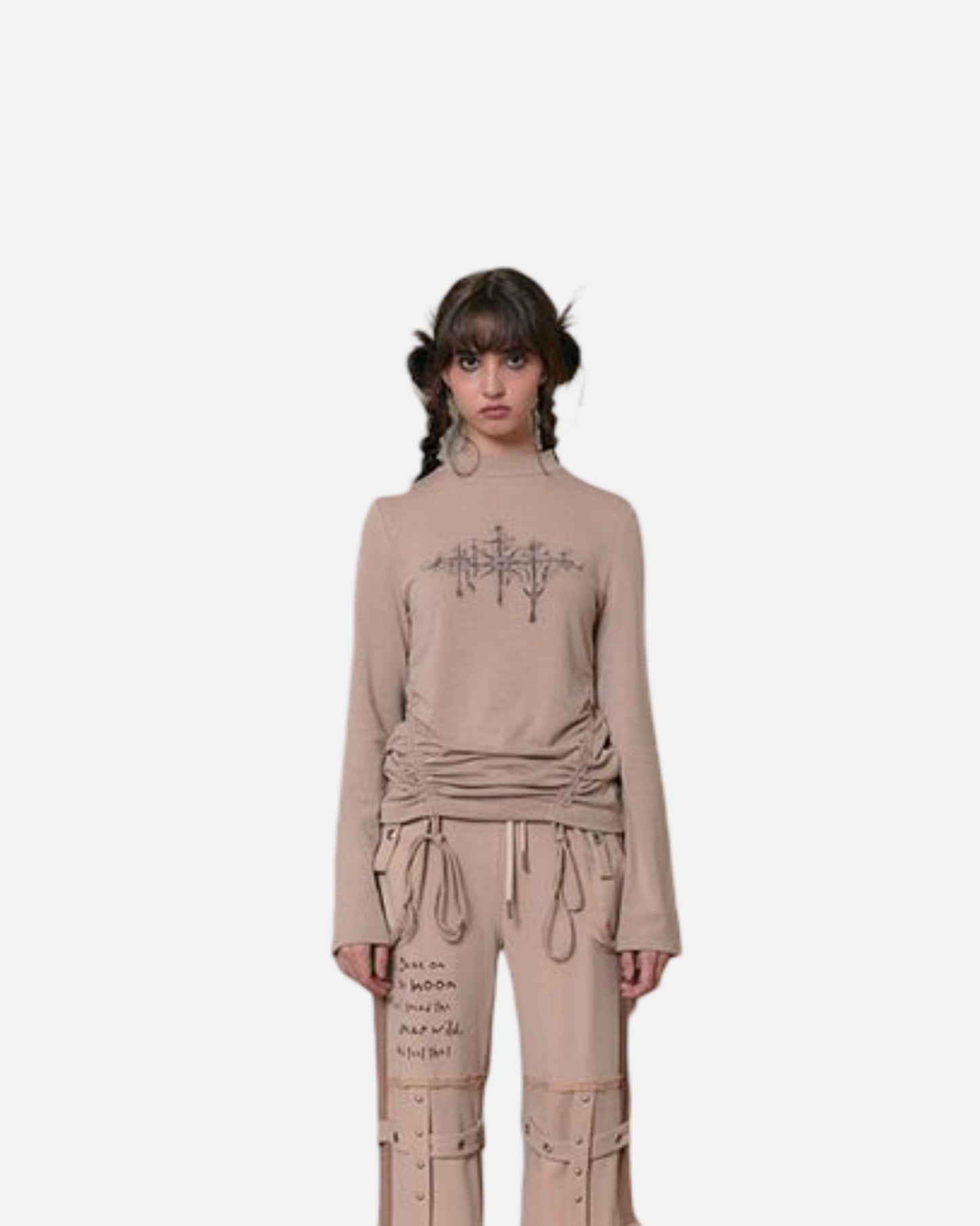 Camel Waste Soil Retro Spicy Girl Top