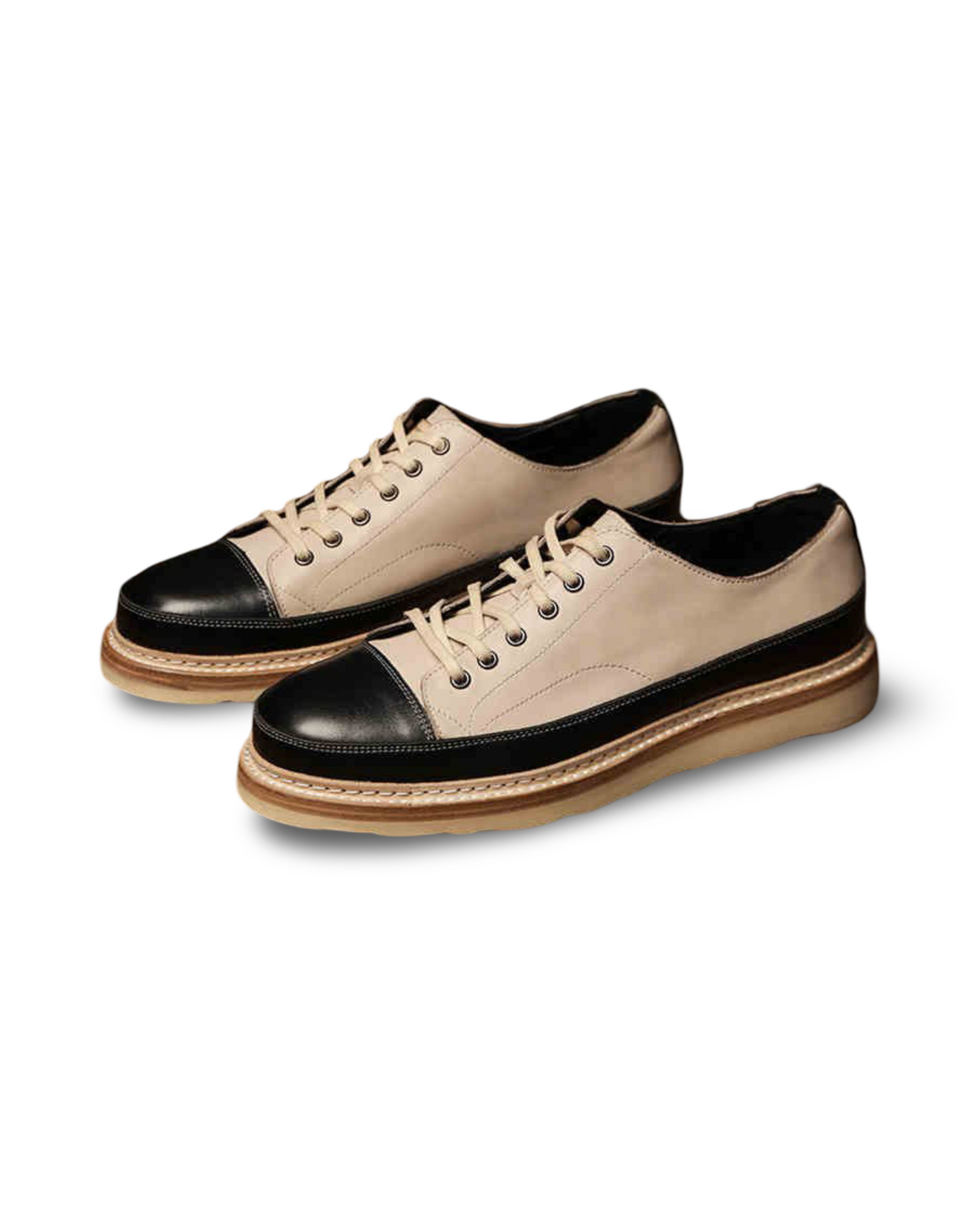 Vintage Vintage Handmade Board Shoes Genuine Leather Platform Casual Shoes