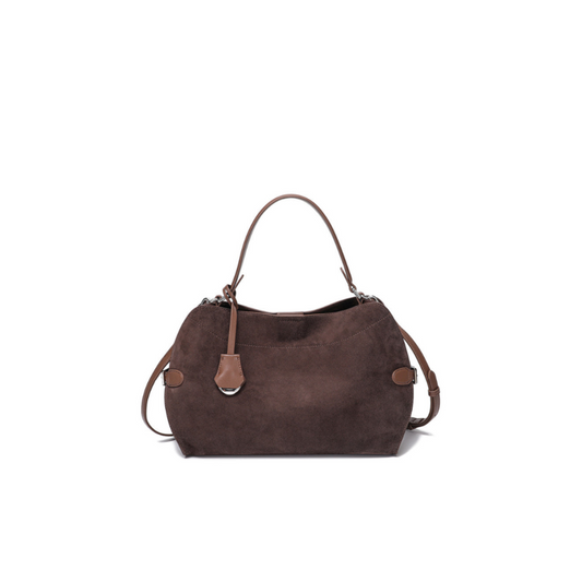 Minimal Rectangle Suede First Layer Leather