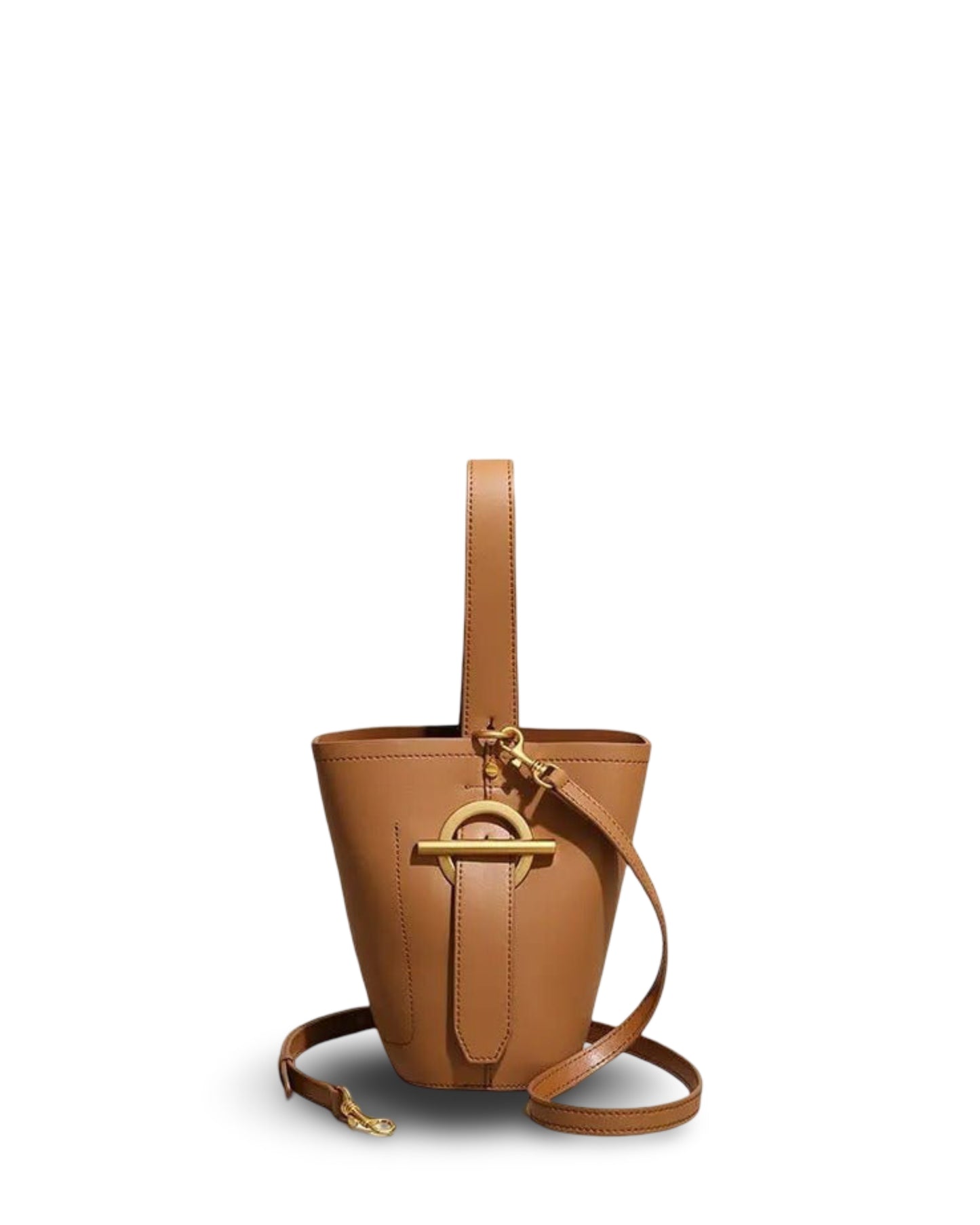 Women's Portable One-shoulder Crossbody Genuine Leather Bucket Bag