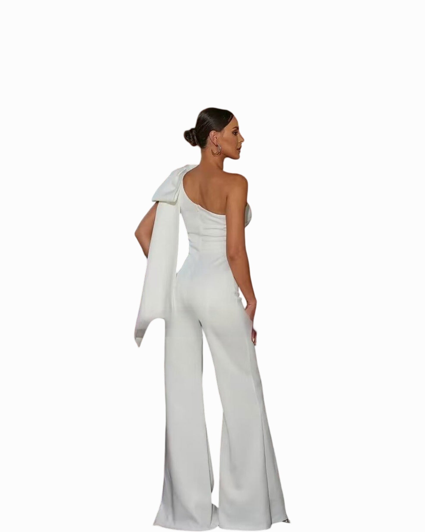 Women's High Waist Straight Casual Jumpsuit