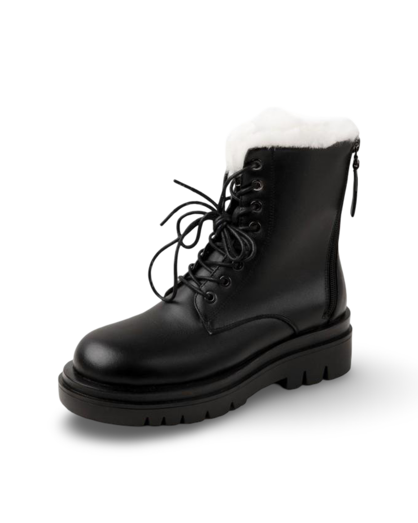 First Layer Cowhide Ladies Zipper Warm Boots