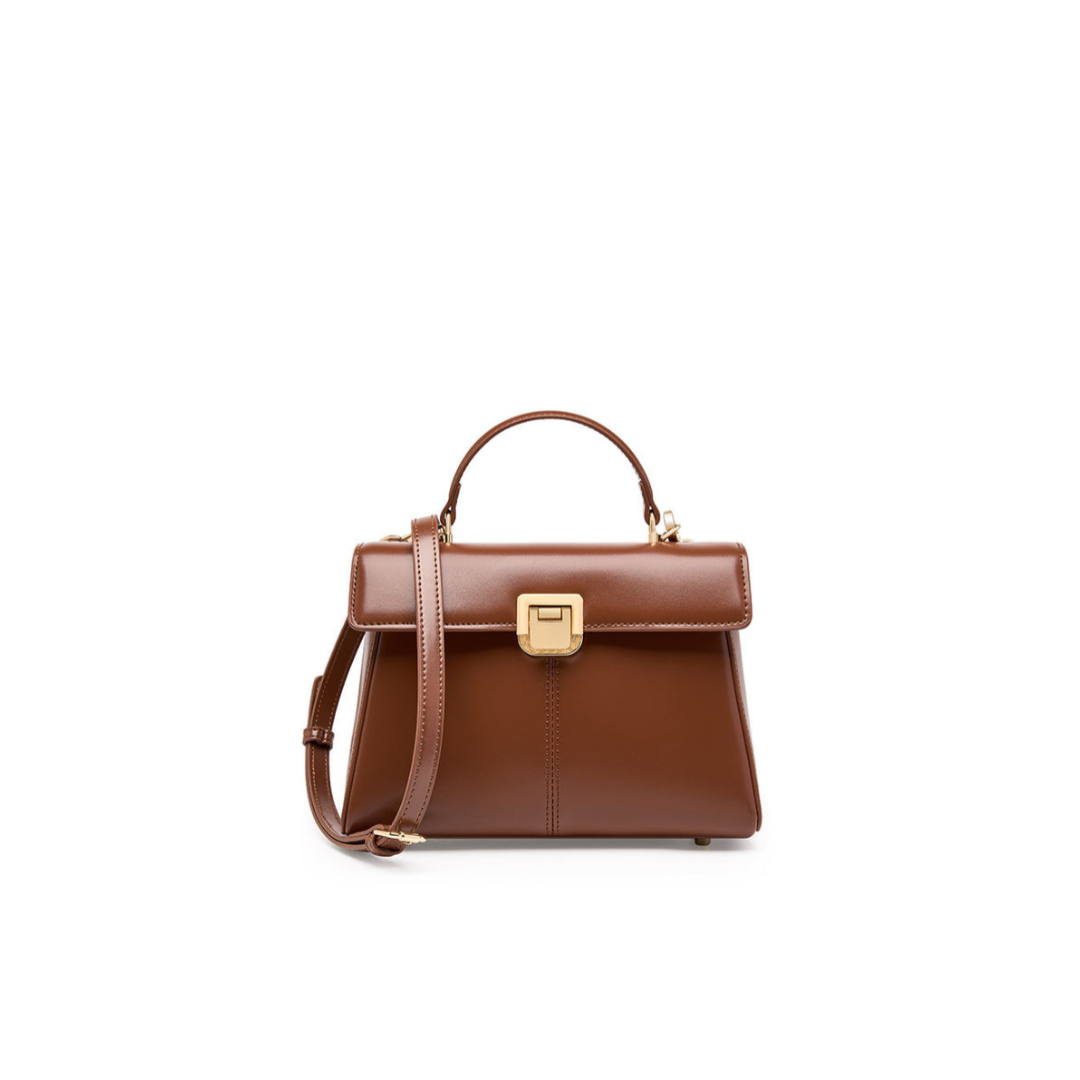 Structured Top-Handle Bag with Precision Lock