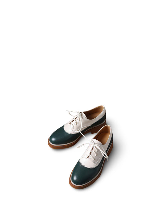 Contrast Color Thick Sole Heel Shoes