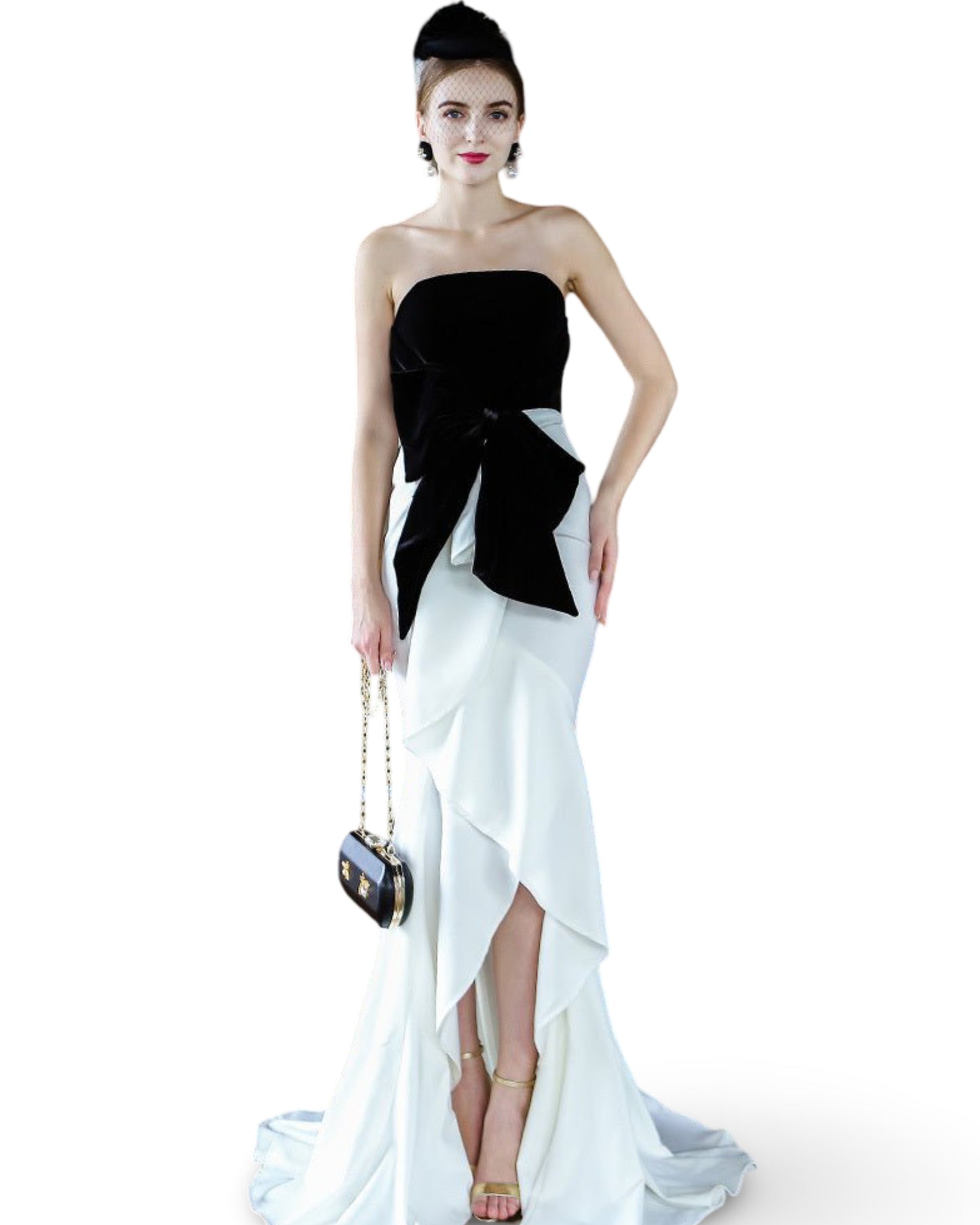 Women's Fashion Collision Wrap Slim Package Hip Fishtail Dress