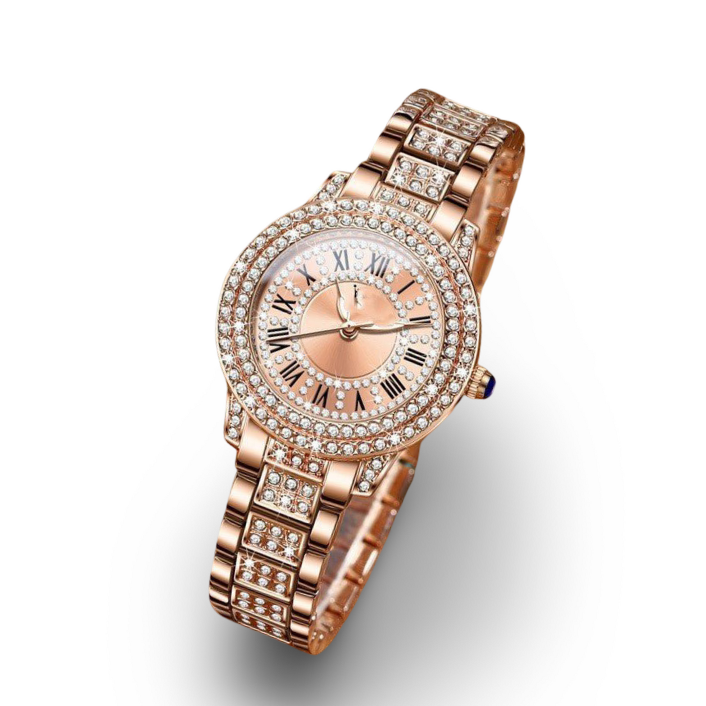 Exquisite And Elegant Sparkling Quartz Watch With Diamonds