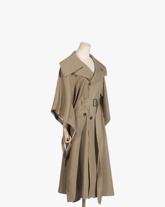 Cape Trench Coat For Women Fall Long