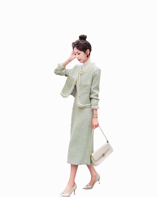 Graceful And Fashionable Small Dignified And Elegant Two-piece Set Dress