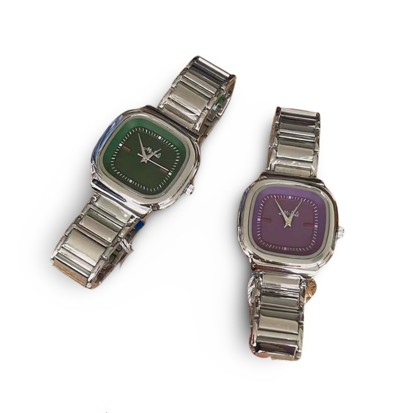 Square Steel Belt Retro Large Dial Women's Simple Watch