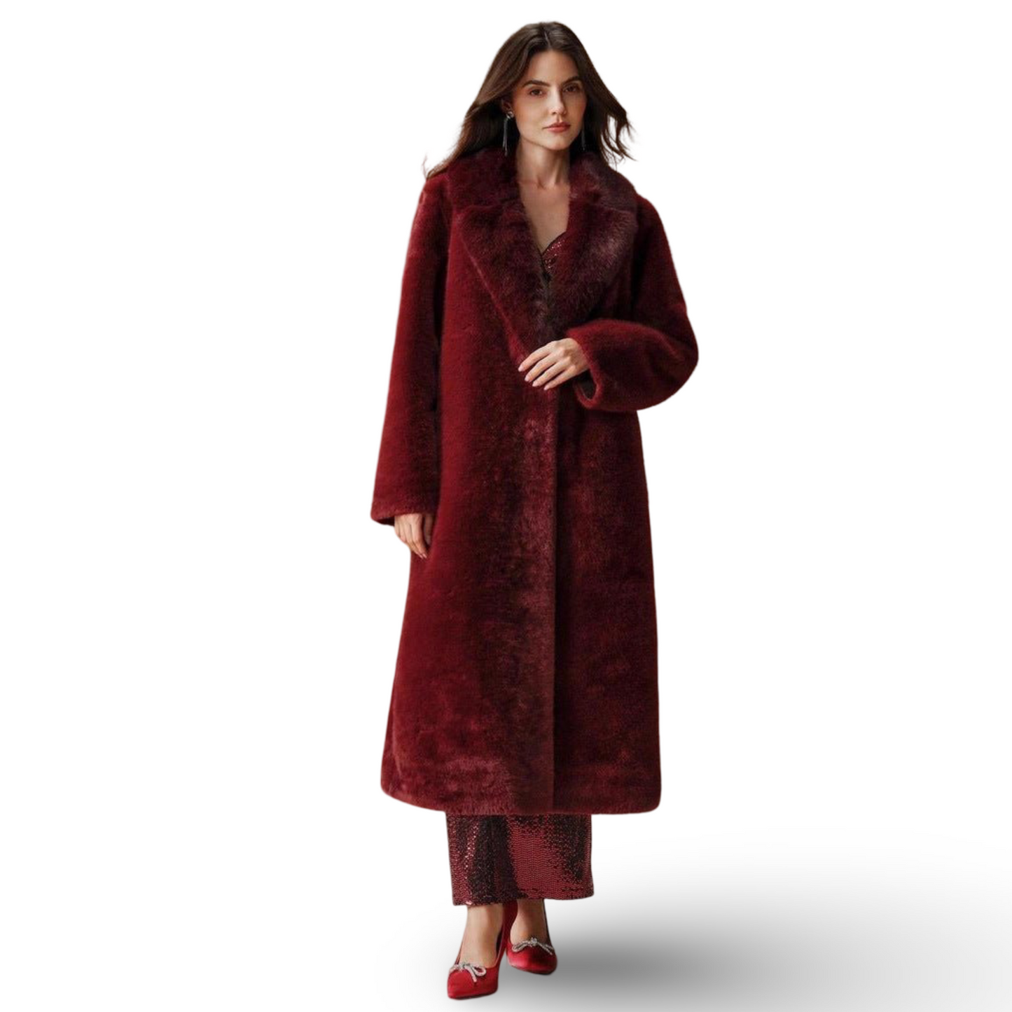 Elegant Trendy Autumn And Winter Casual Faux Fur Coat