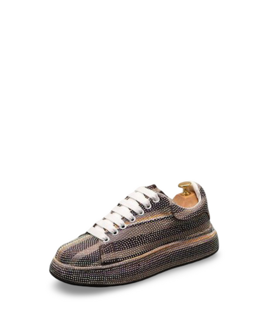 Men's Low Top Fashionable Rhinestone Casual Shoes