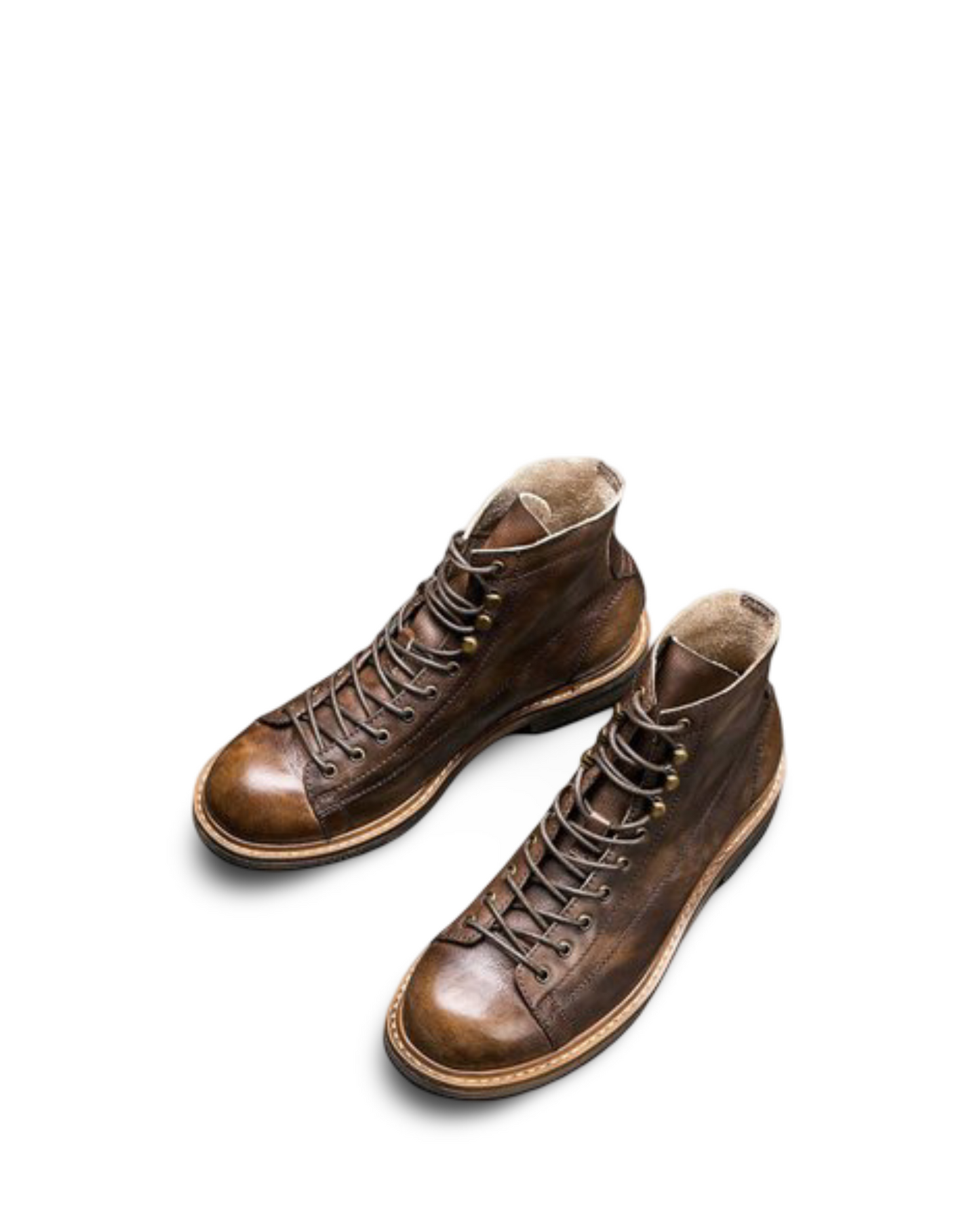 Men's Summer High Top Leather Vintage Leather Martin Boots