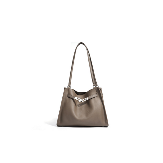 Structured Cowhide Shoulder Tote