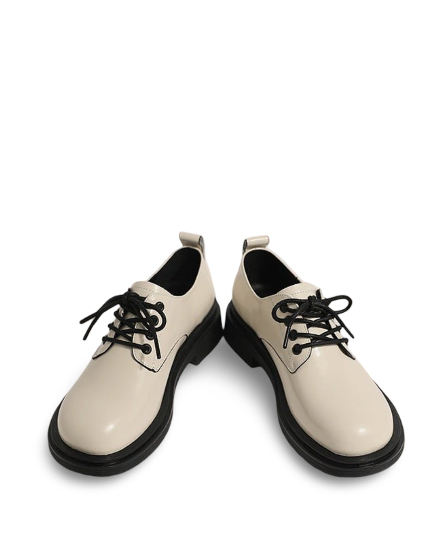 Lace-up Leather Women's Flat-bottom All-match Leather Shoes