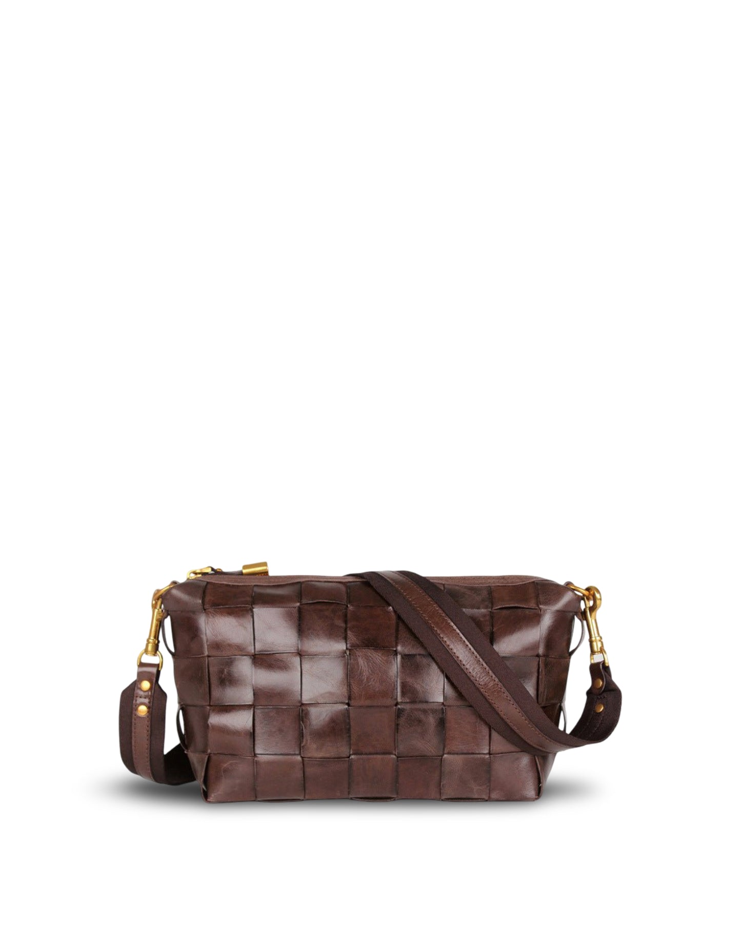 Vintage Handwoven Shoulder Bag With Vegetable Tanned Top Layer Cowhide