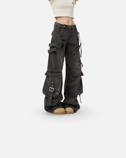 Deconstructing Heavy Industry Washed Cargo Pants