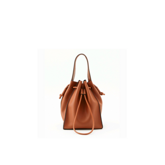Structured Drawstring Bucket Bag