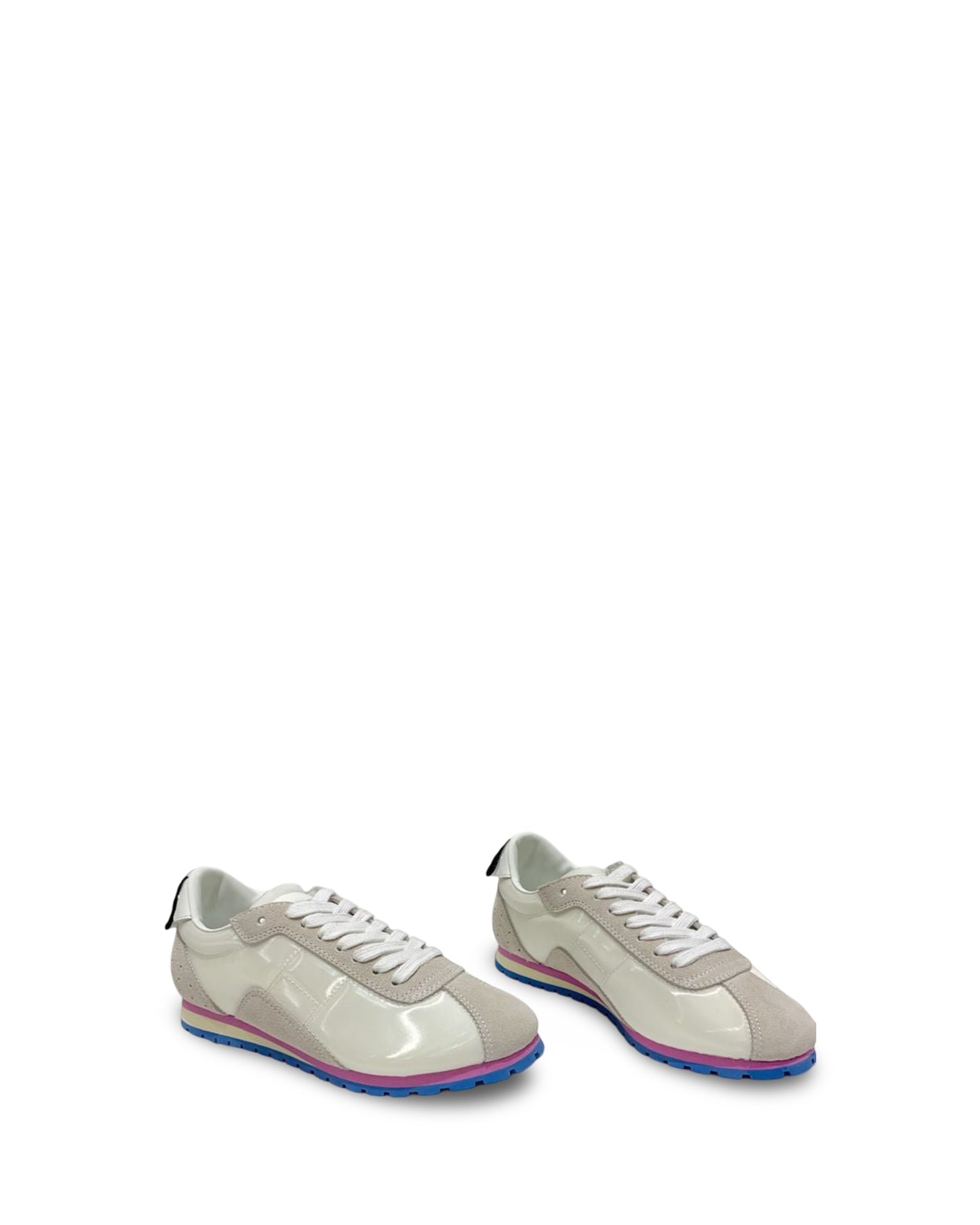 Leather White Women's Flat Sports And Leisure