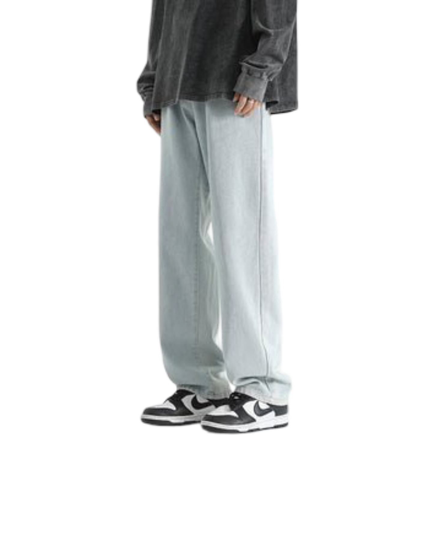 Men's Washed Straight Leg Jeans