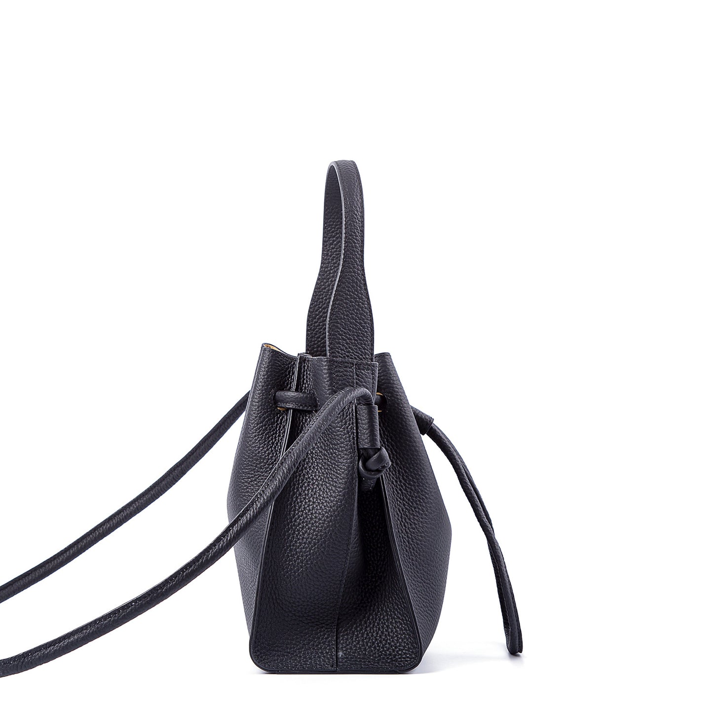 Structured Drawstring Bucket Bag