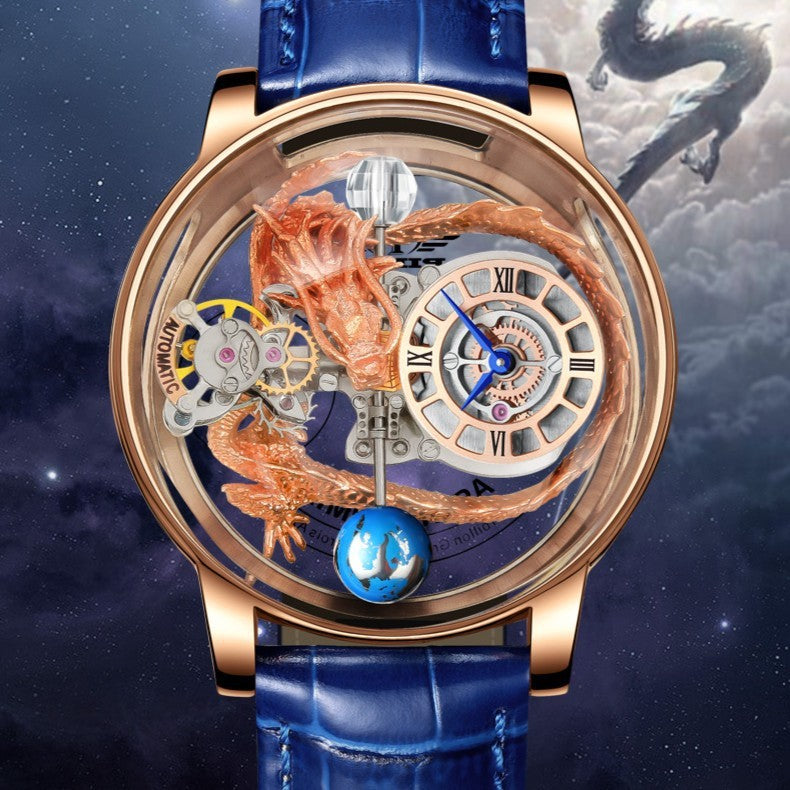Men's & women Fashion Tourbillon Good Luck Comes Watch