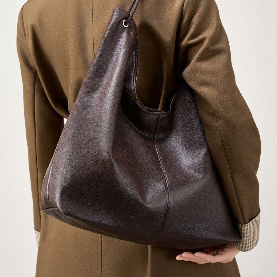 Full Cowhide Lined Hobo Bag — Natural Drape Structure
