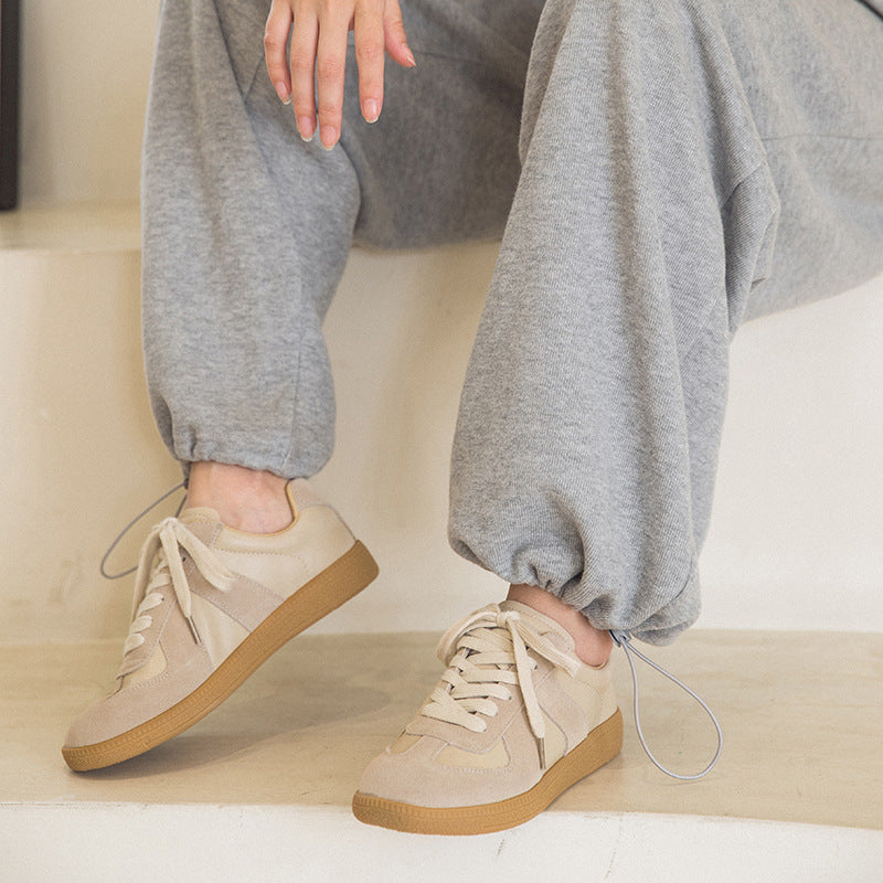 Women's Leather Shoes Retro White Sports