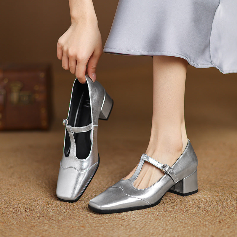 Leopard Print Mary Jane with Block Heel