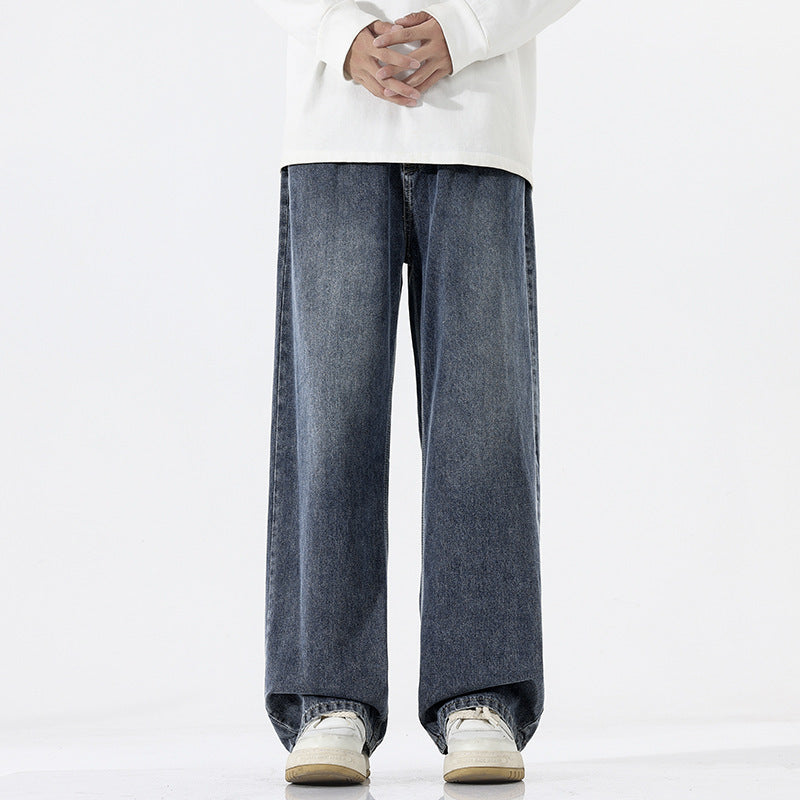 Trend Half Elastic Waist Jeans For Men