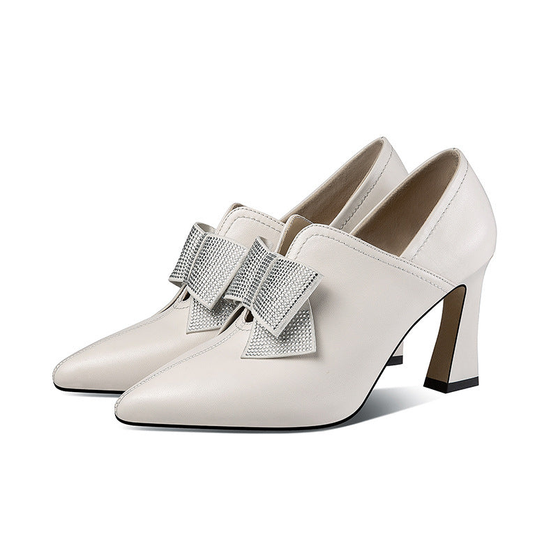 New Rhinestone Bow High Heels For Women