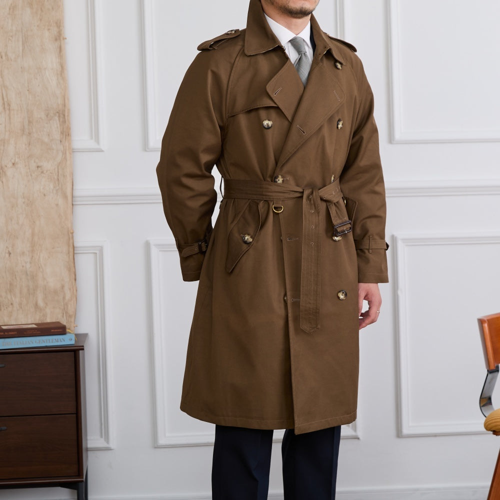 Double-breasted Lapel Trench Coat
