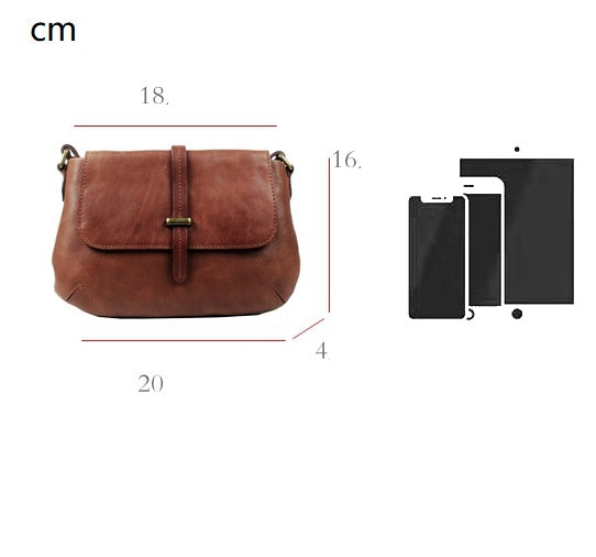 Cowhide Structured Crossbody Bag