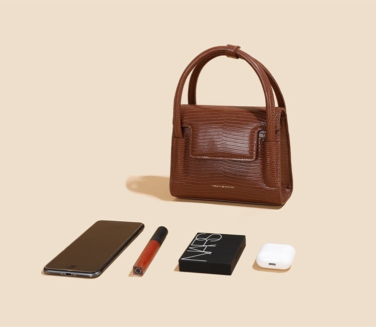 Genuine Leather Women's Lizard Pattern Shoulder Portable Messenger Bag