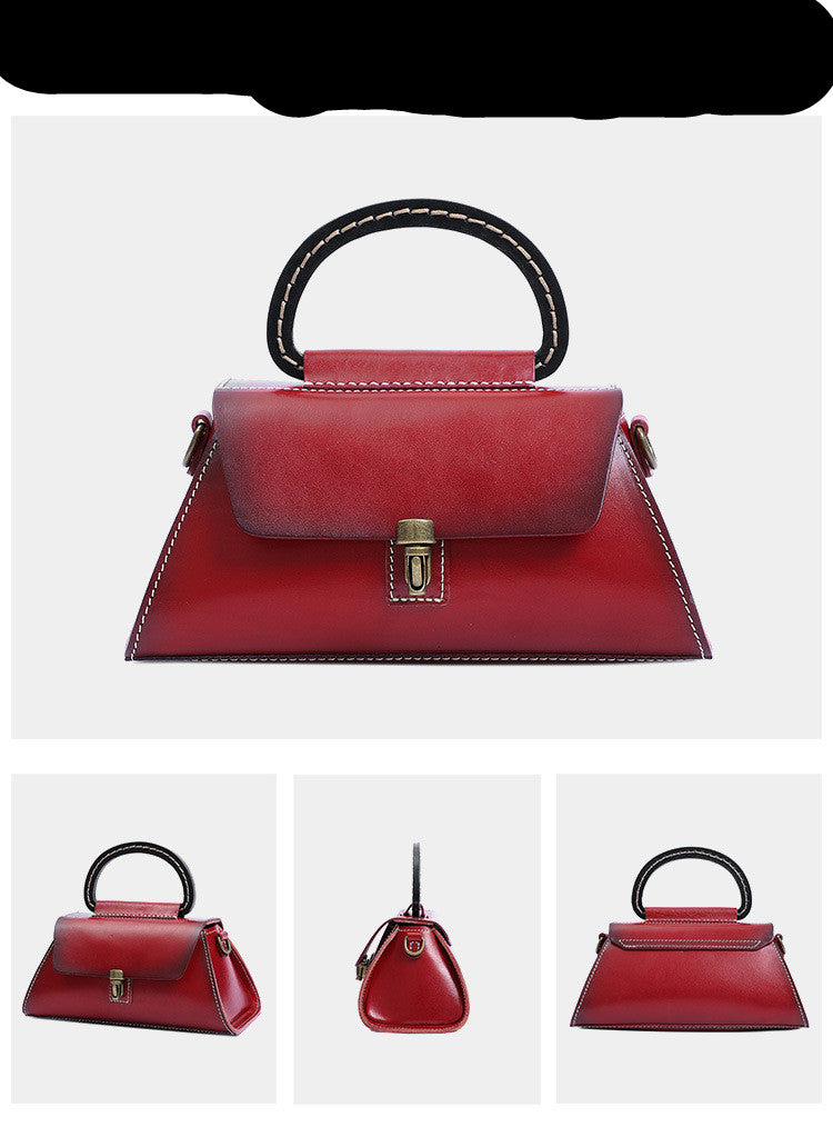 Crocodile Leather Mini Structured Handle Bag