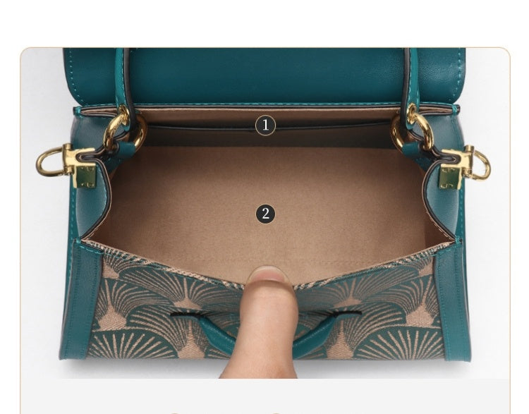 Women's Embroidered Leather Handbag With Chinese National Style