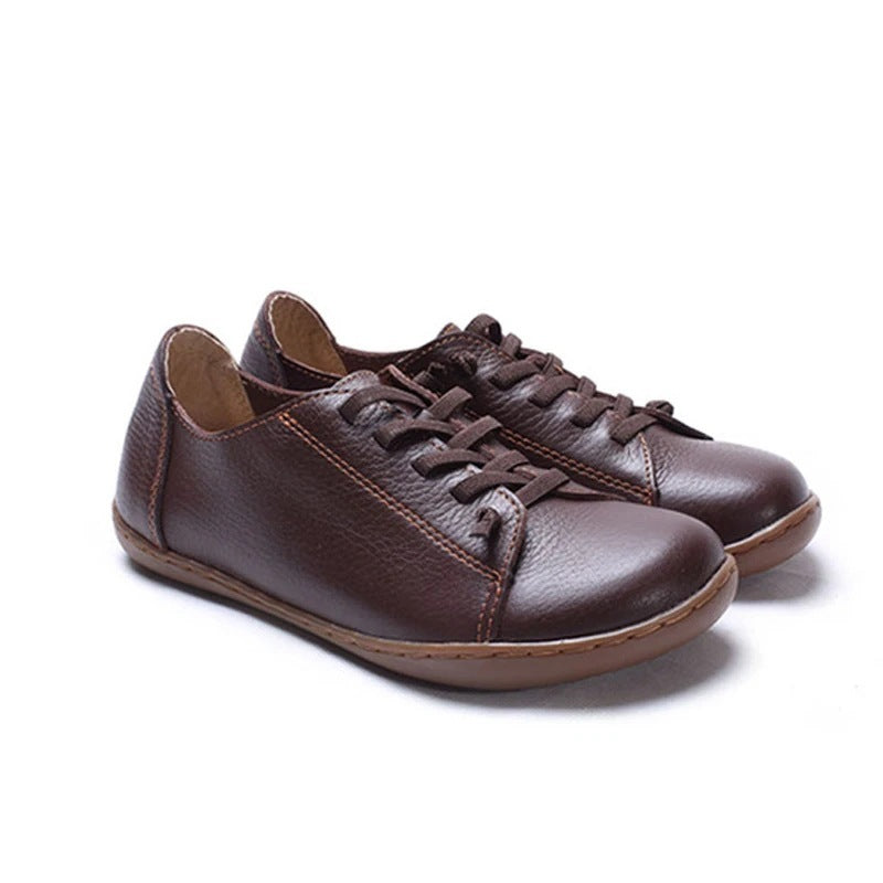 First Layer Cowhide Plus Size Handmade Shoes Women