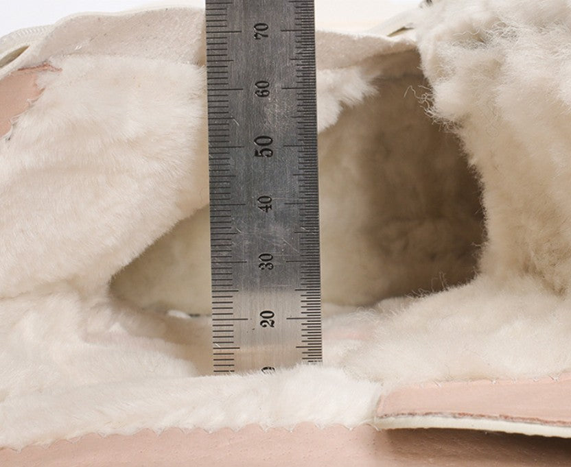 Structured Cowhide Combat Boots with Sheepskin Lining