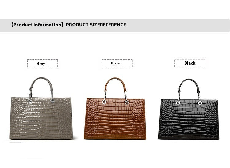 Croc-Embossed Structured Carry Tote