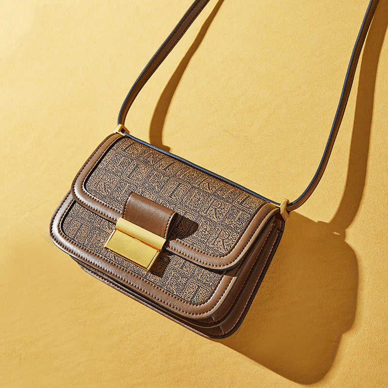 Retro Tofu First Layer Leather Bag