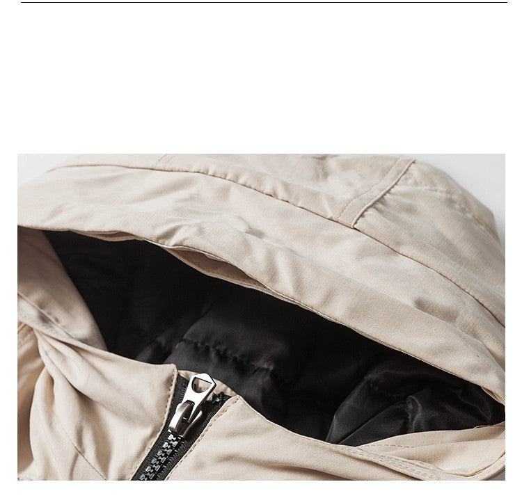Mid-Length Thick Cotton-Padded Jacket