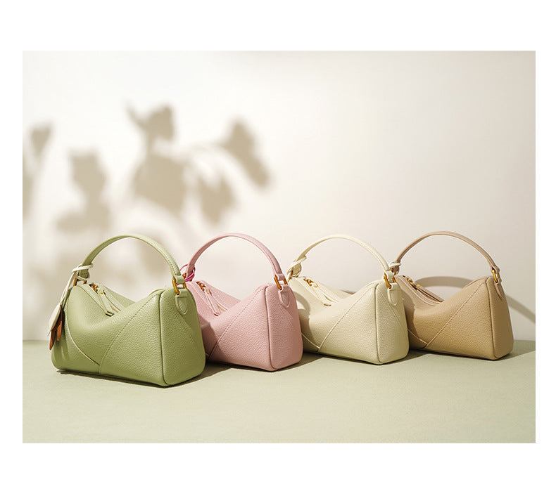 Soft-Structured Leather Shoulder Bag