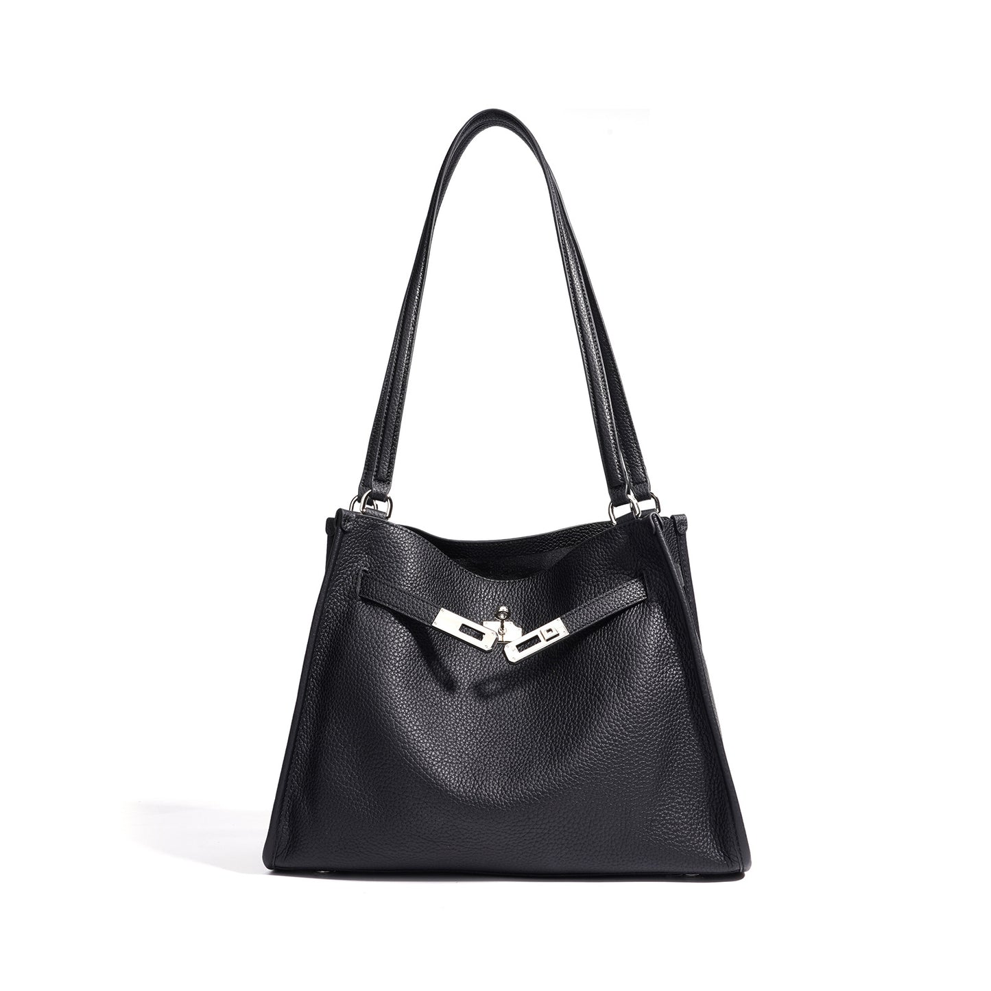 Structured Cowhide Shoulder Tote