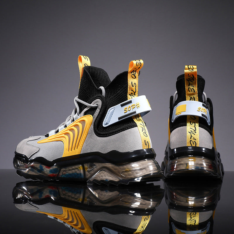 Men's and women's Shoes High Top Shoes Thick Soled Breathable Casual Shoes